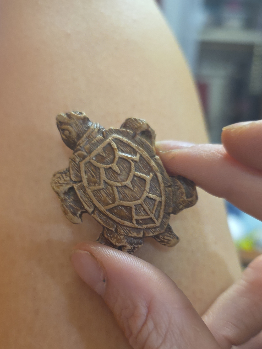 Decorative Turtle Pin- Brown